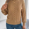 Blythe | Sweter z teksturą w sploty kablowe