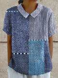 Victoria | Elegancka koszula artystyczna w patchwork