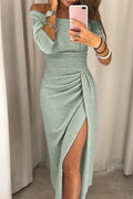 Riley | Wyrafinowana Sukienka z Drape i Flattering Dekoltem
