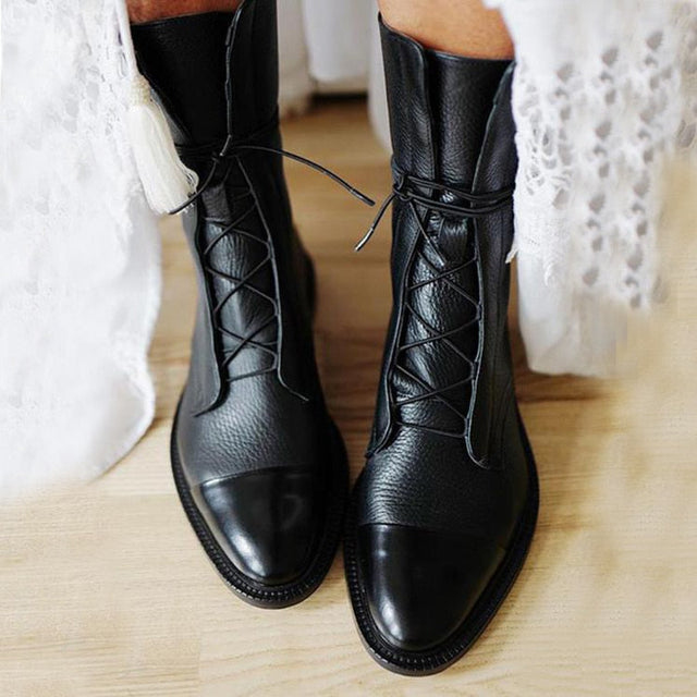 Sophia | Eleganckie Botki Sznurowane