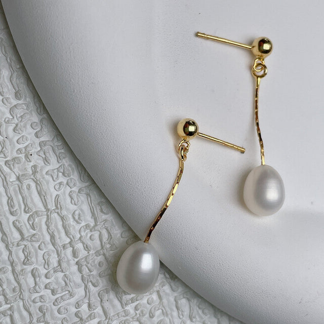 Colleen | Casual Drop Pearl Earrings