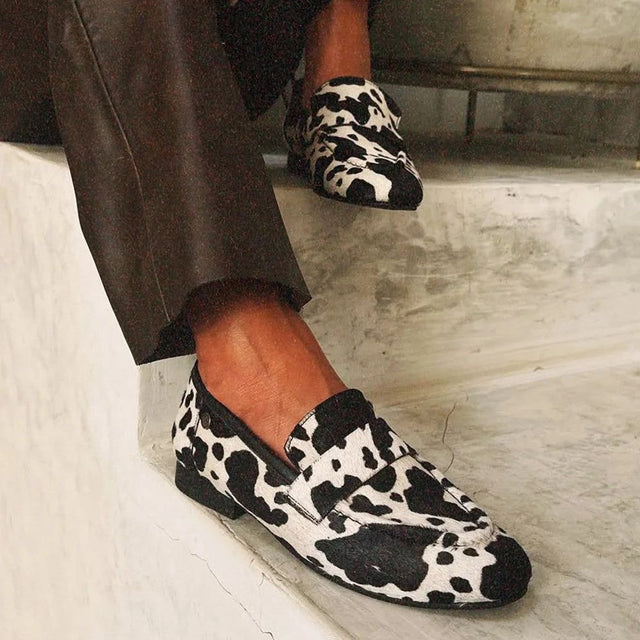 Hadley | Eleganckie mokasyny w zwierzęcy wzór