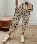 Leonora | Codzienne Spodnie z Koronką w Stylu Casual