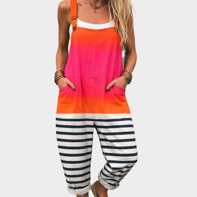 Irene | Wygodny, wielokolorowy kombinezon artystyczny