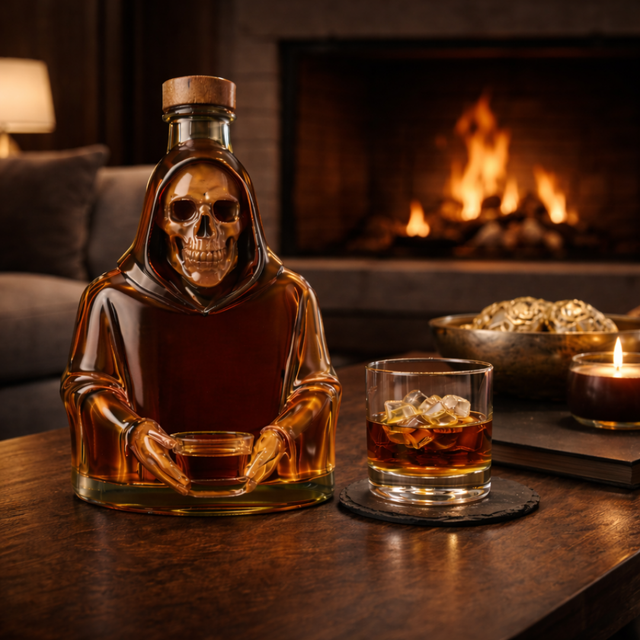Roger | Butelka Whisky w Designie Śmierci