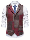 Trevor | Kamizelka Patchwork z Wzorem Węgierskim