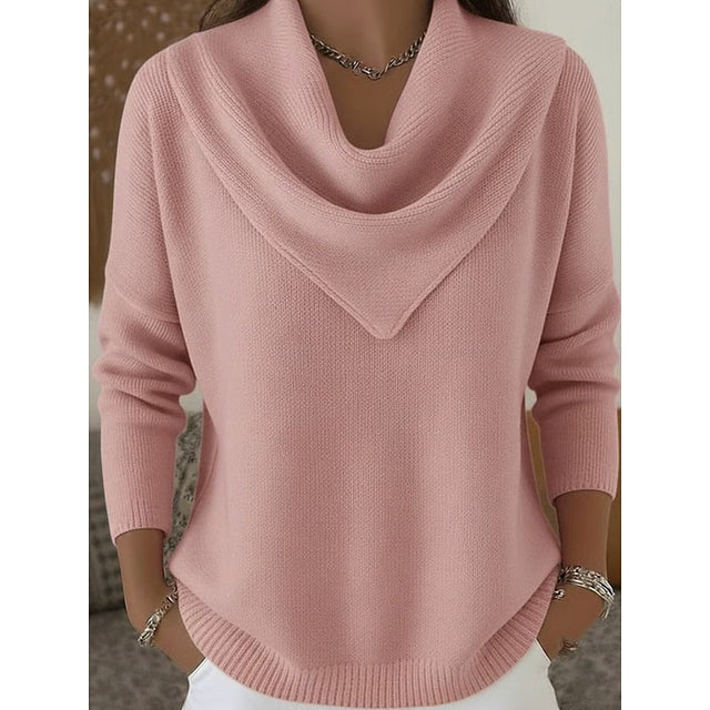 Heather | Elegancki Sweter z Dekoltem w Kształcie Czubka