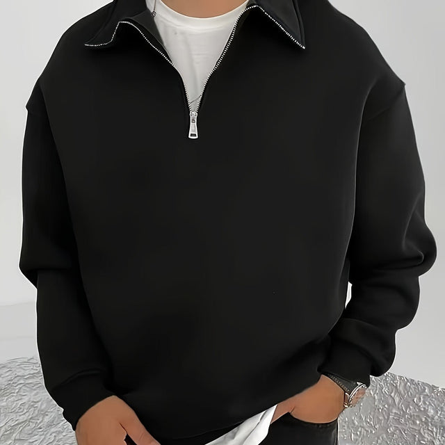 Nathaniel | Przytulny Sweatshirt z Pół-Zipem