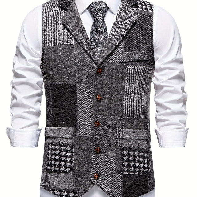 Tobias | Kamizelka w stylu patchwork