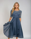 Adelaide | Elegancka Sukienka Midi z Koronką