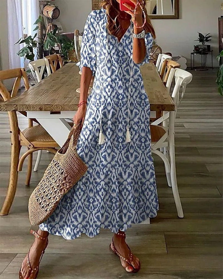 Lato | Bez wysiłku Boho Sukienka podkreślająca sylwetkę