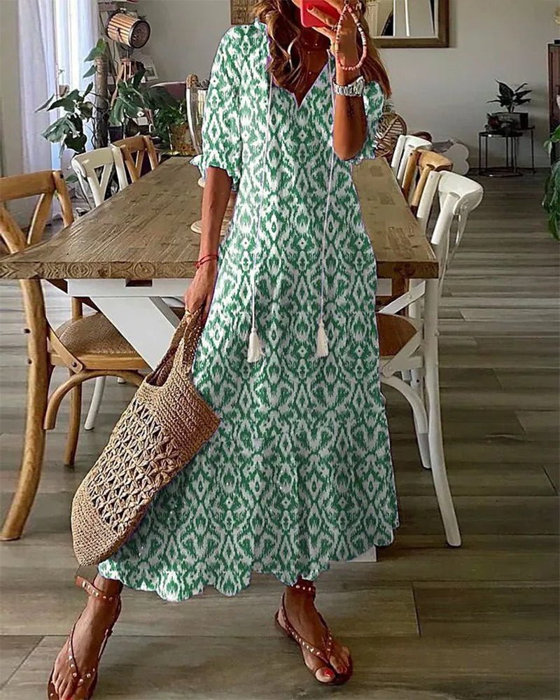 Lato | Bez wysiłku Boho Sukienka podkreślająca sylwetkę