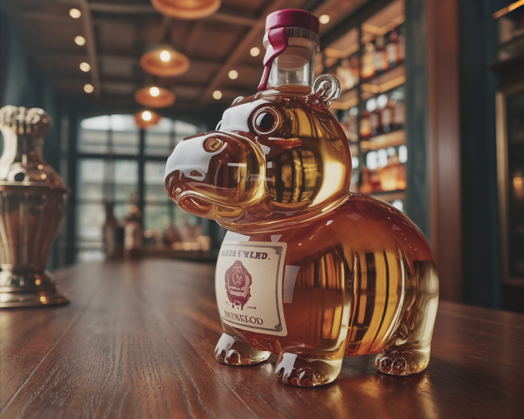 Darren | Butelka Whisky w Kształcie Hipopotama