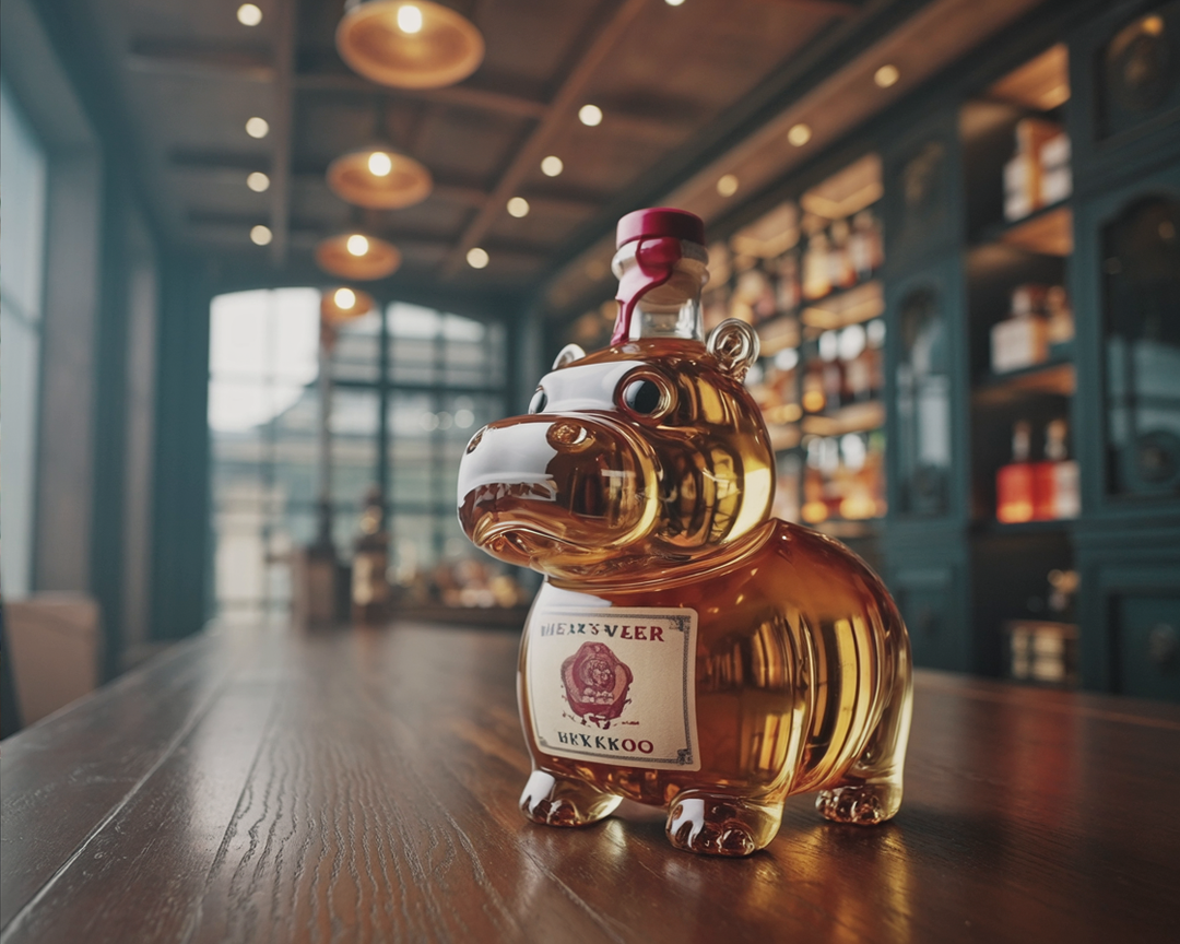 Darren | Butelka Whisky w Kształcie Hipopotama