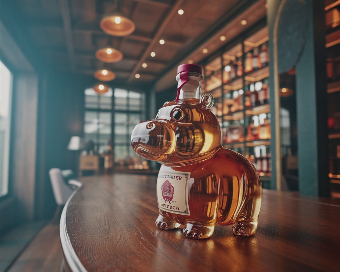 Darren | Butelka Whisky w Kształcie Hipopotama