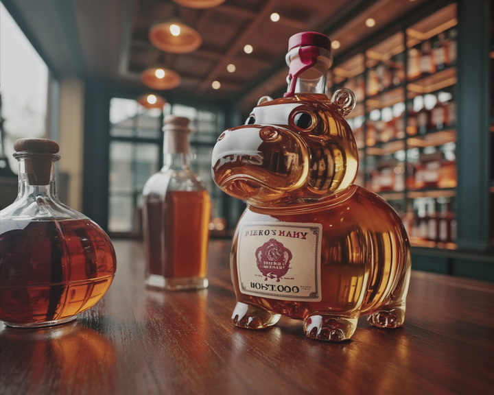 Darren | Butelka Whisky w Kształcie Hipopotama