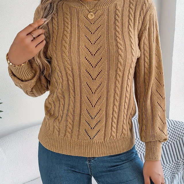 Blythe | Sweter z teksturą w sploty kablowe