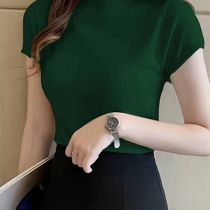Della | Elegancki Top z Mock-Neck