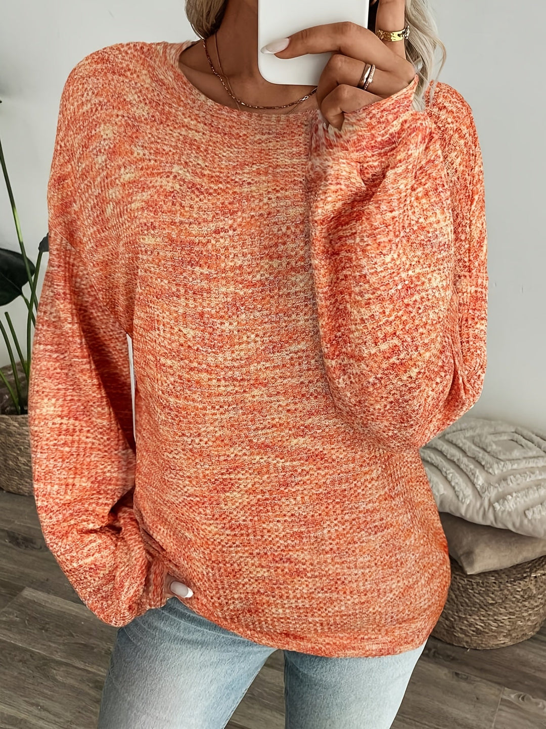 Katrina | Luźny Sweter Waflowy