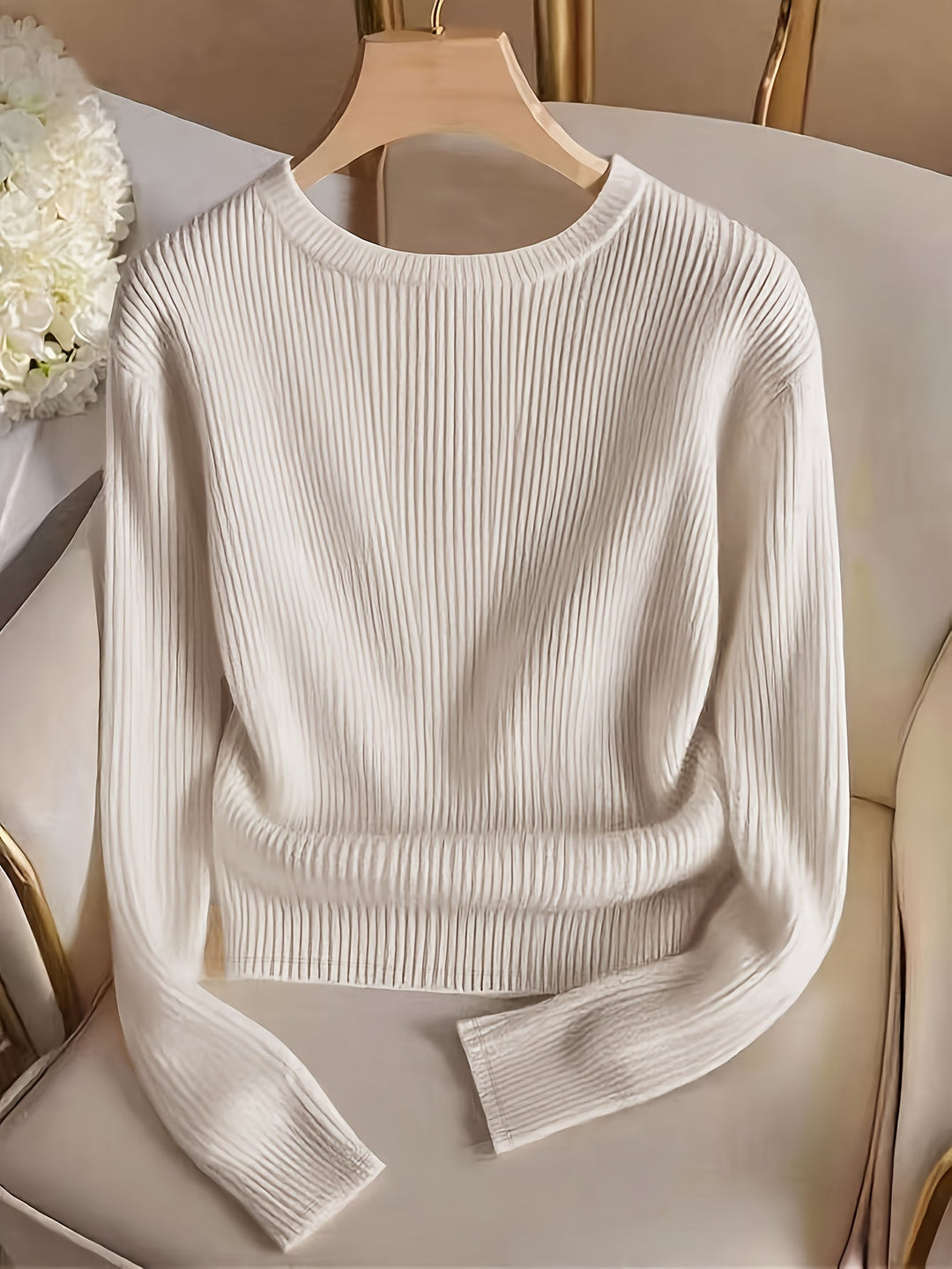 Gretchen | Sweter z ribbowanym mankietem
