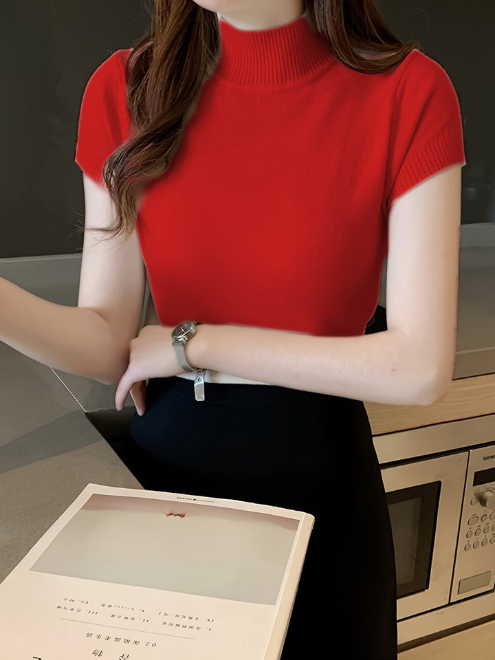 Della | Elegancki Top z Mock-Neck