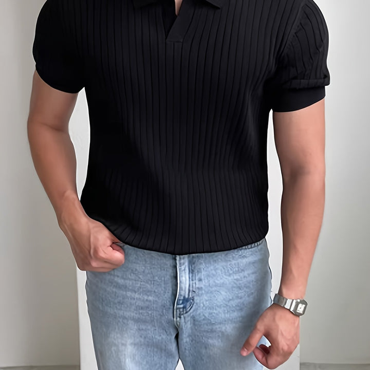 Cameron | Elegancka Koszulka Polo z Teksturą
