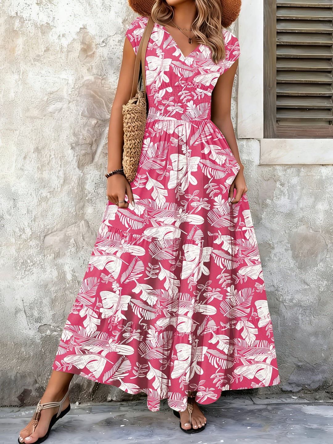 Lorena | Swobodna Boho Maxi Sukienka