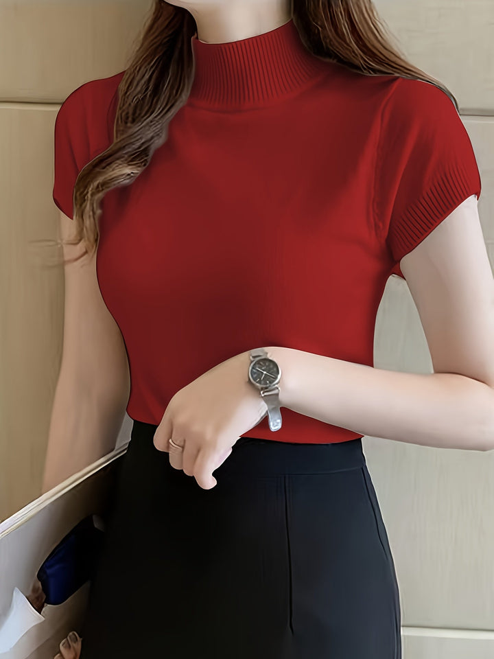 Della | Elegancki Top z Mock-Neck