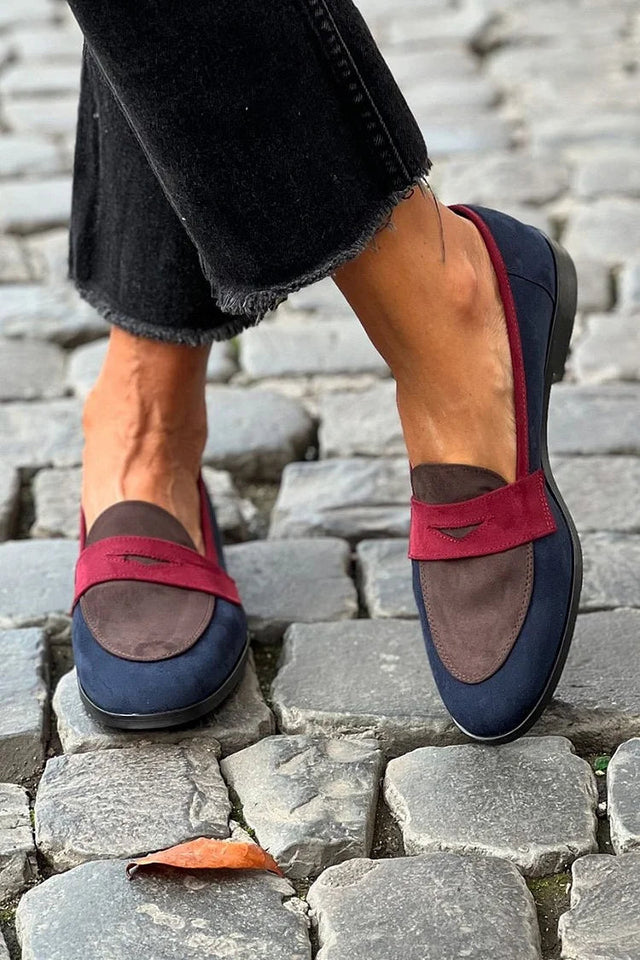 Jane | Stylowe Mokasyny w Kolorze Blokowym