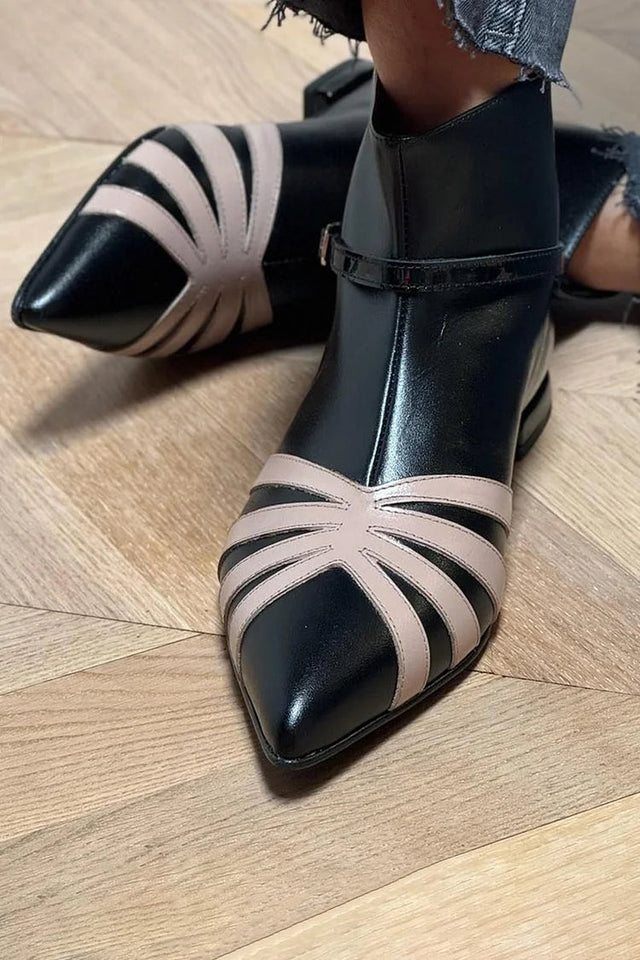 Finley | Stylowe, geometryczne botki na obcasie