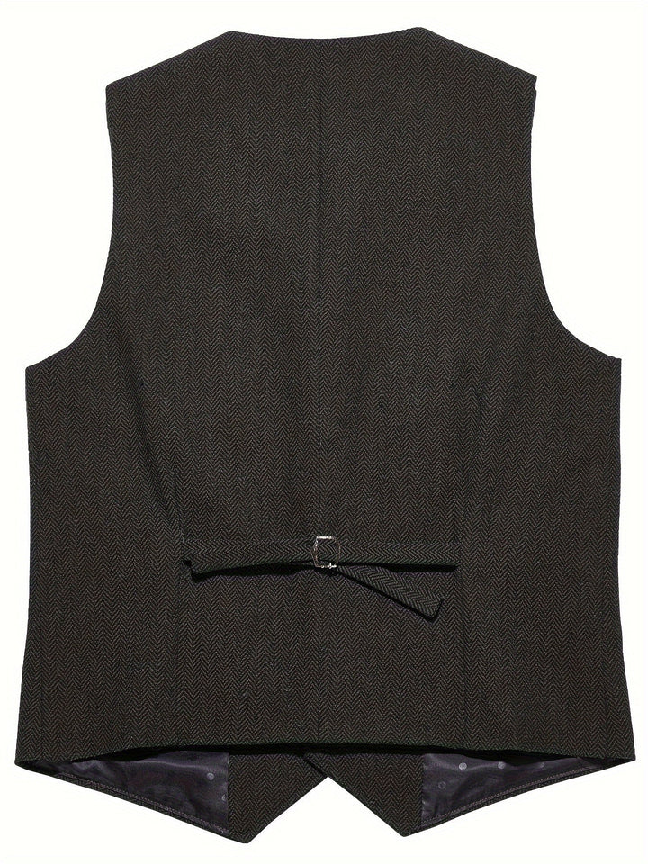 Byron | Elegancka Kamizelka w Wzór Rybi Ogon