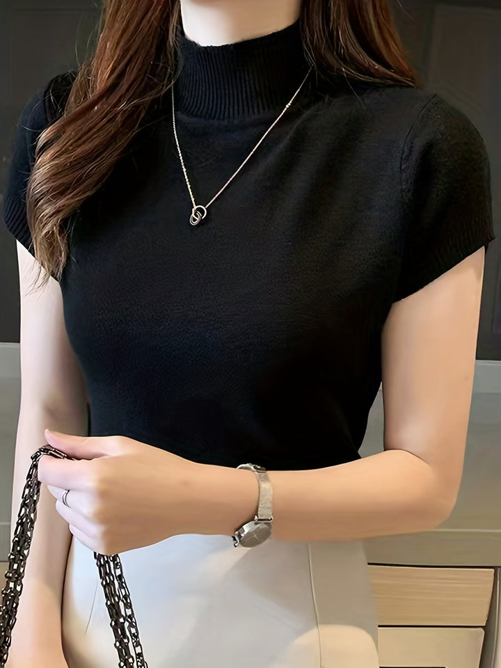 Della | Elegancki Top z Mock-Neck
