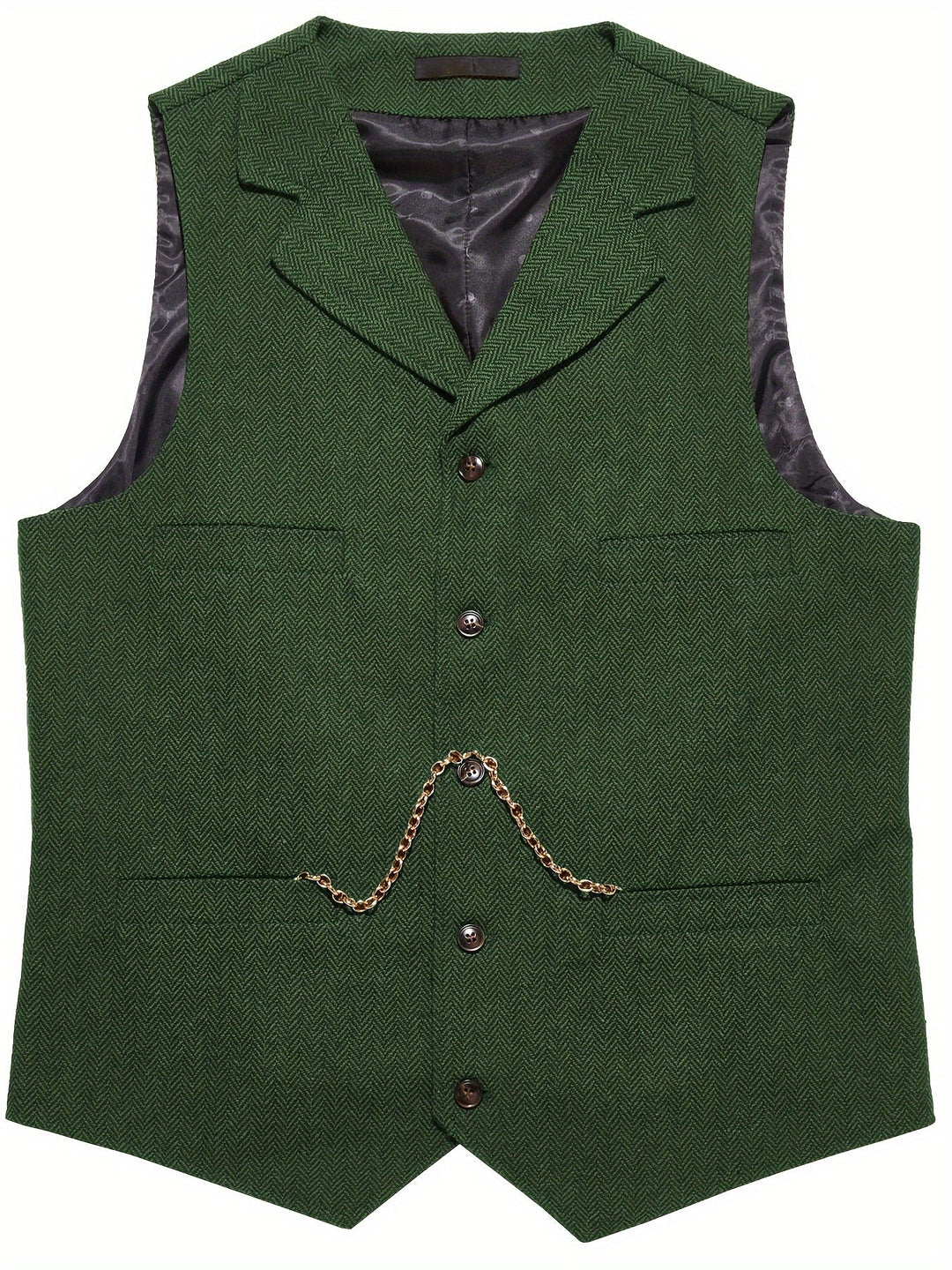 Byron | Elegancka Kamizelka w Wzór Rybi Ogon