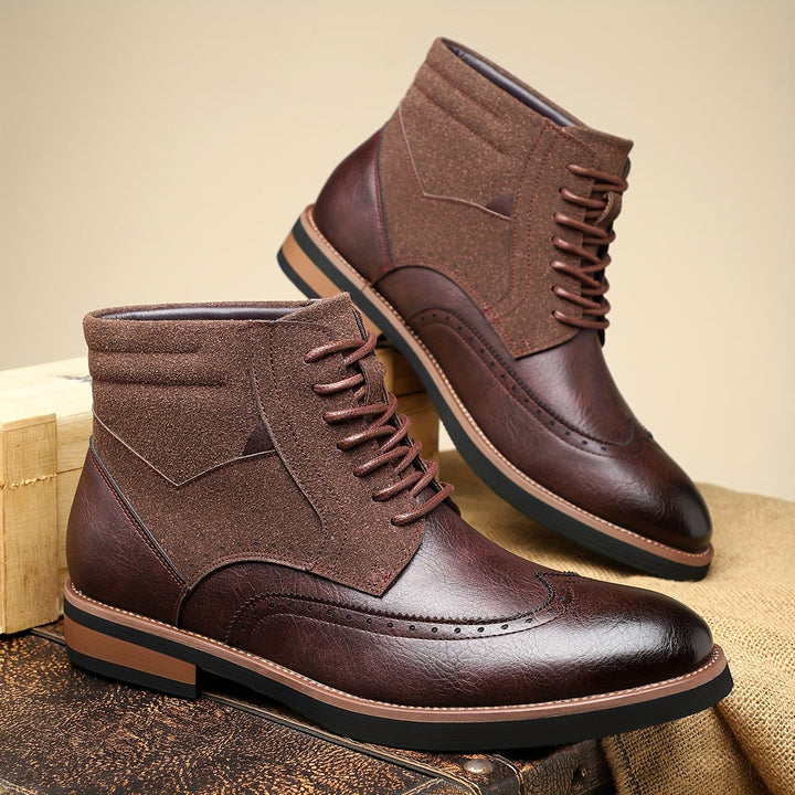 Roland | Klasyczne Botki Wingtip na Kostkę