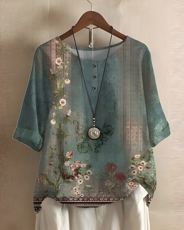 Fiona | Luźna letnia bluzka boho