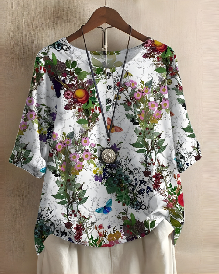 Fiona | Luźna letnia bluzka boho