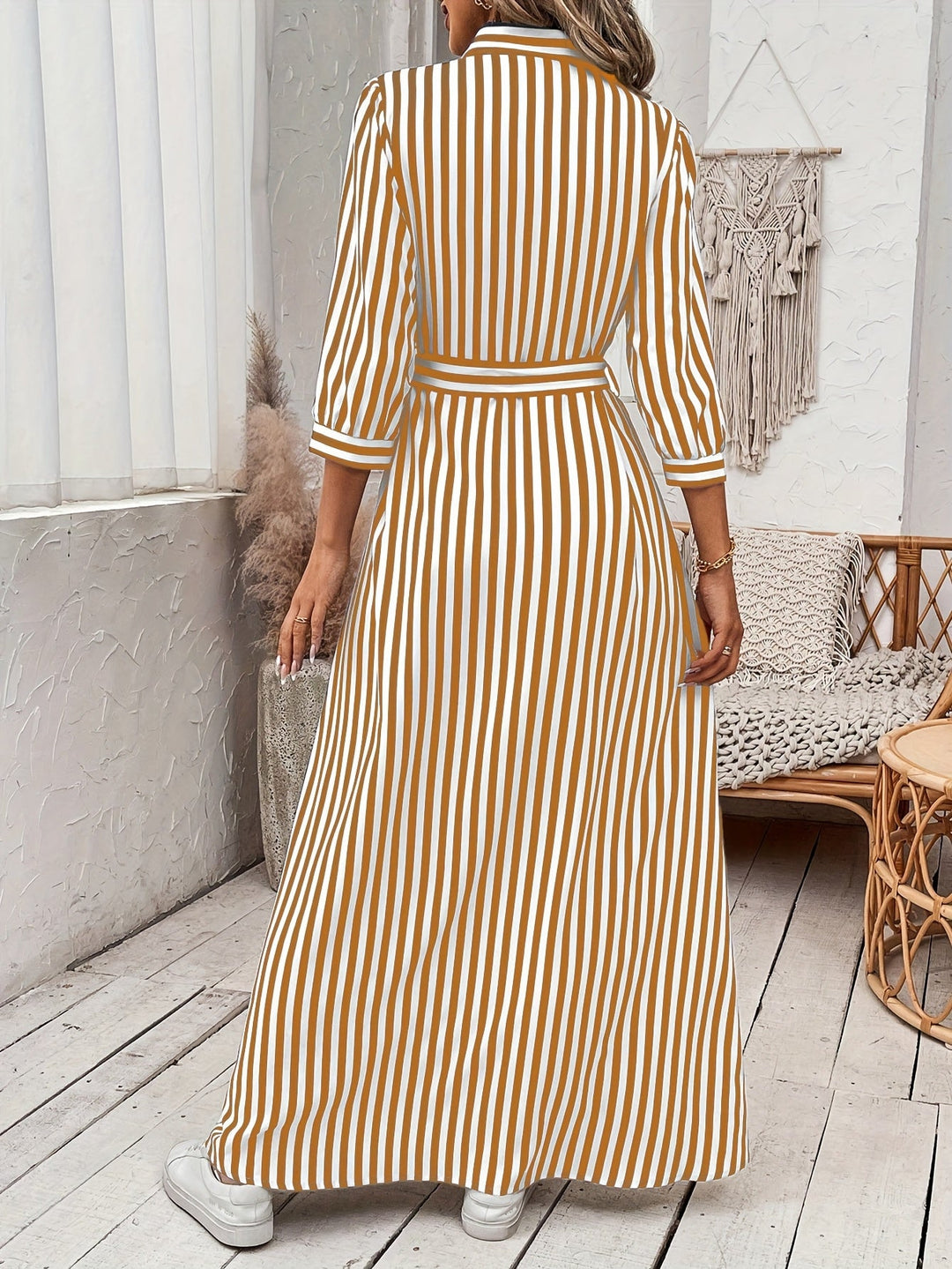 Meredith | Sukienka Maxi z Paseczkiem