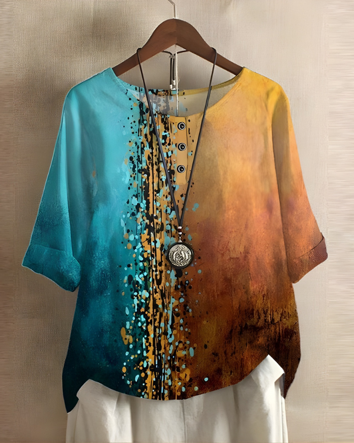 Fiona | Luźna letnia bluzka boho