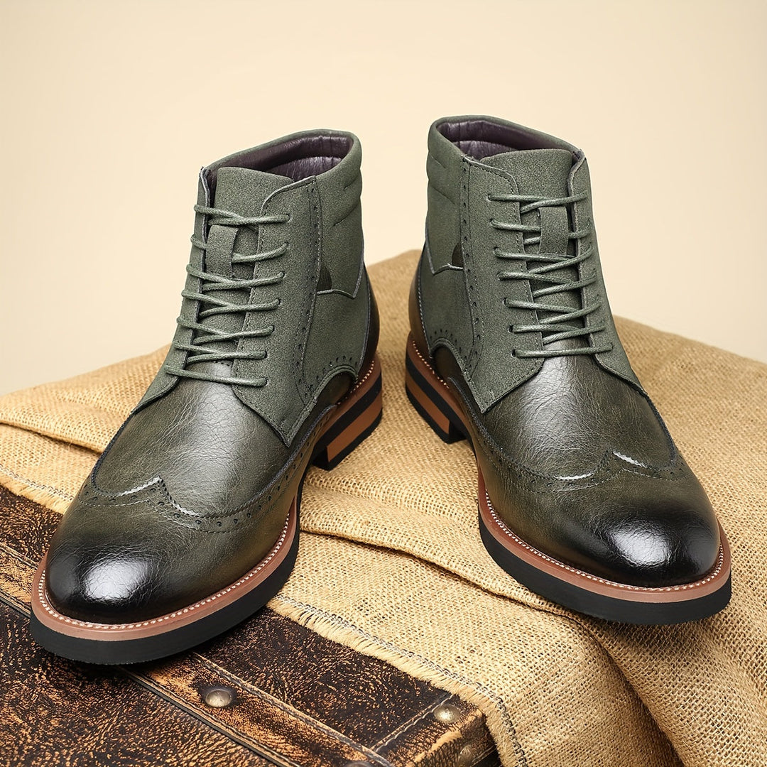 Roland | Klasyczne Botki Wingtip na Kostkę