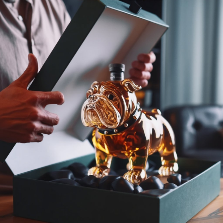Frank | Butelka Whisky z Wzorem Buldoga