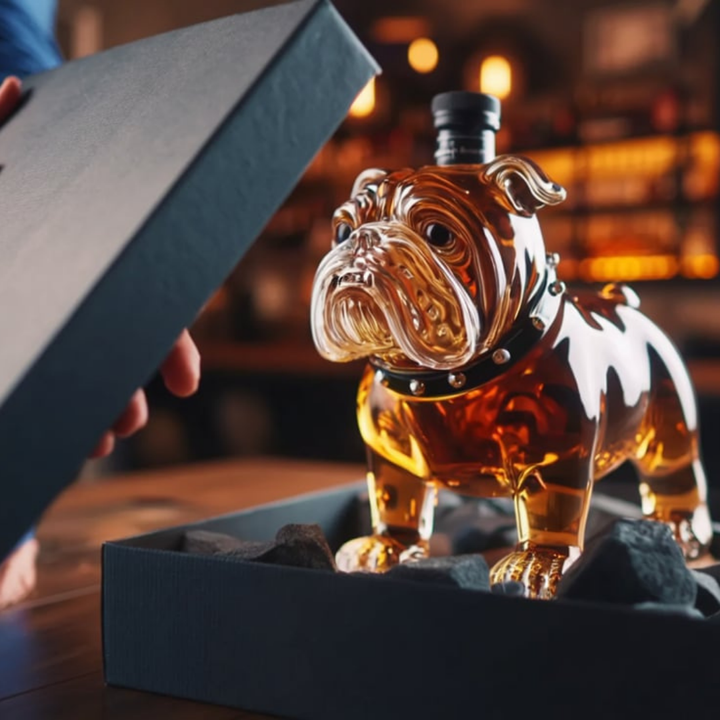 Frank | Butelka Whisky z Wzorem Buldoga