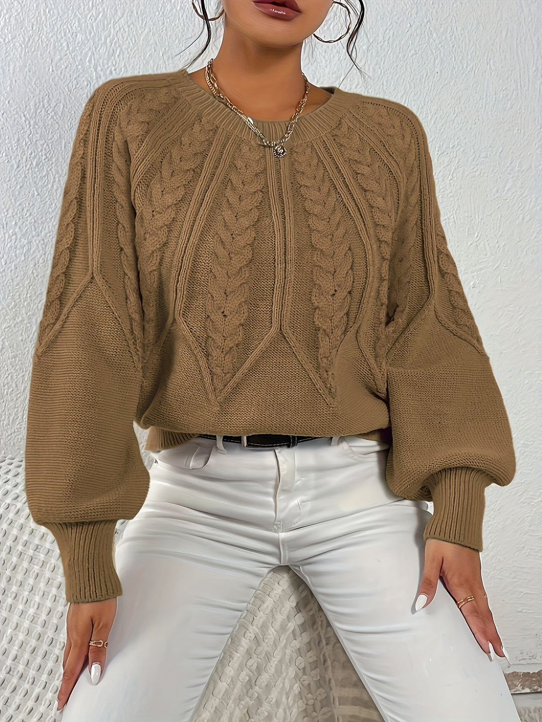 Eleanor | Luźny sweter w sploty