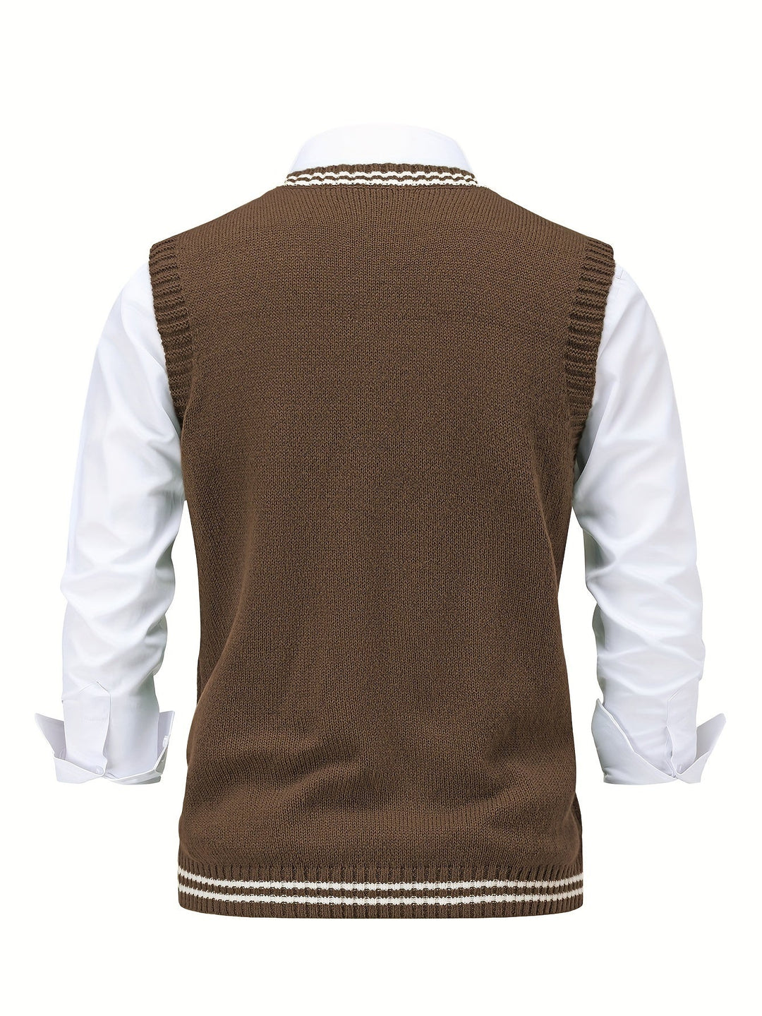 Gideon | Kamizelka Sweter V-Neck z Warkoczem