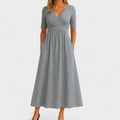 Maddison | Elegancka plisowana sukienka midi