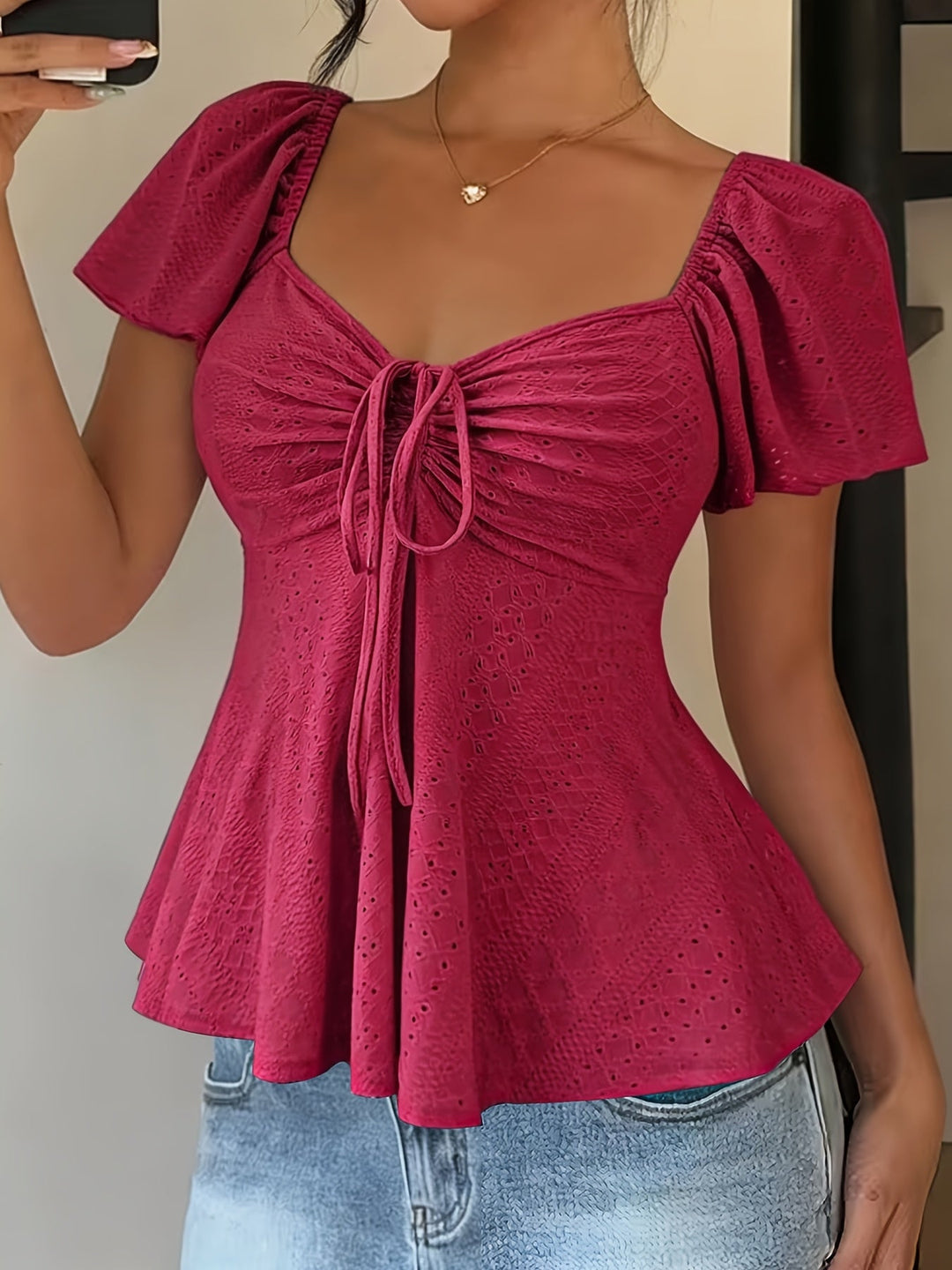 Josephine | Bluzka Peplum z Falbanami
