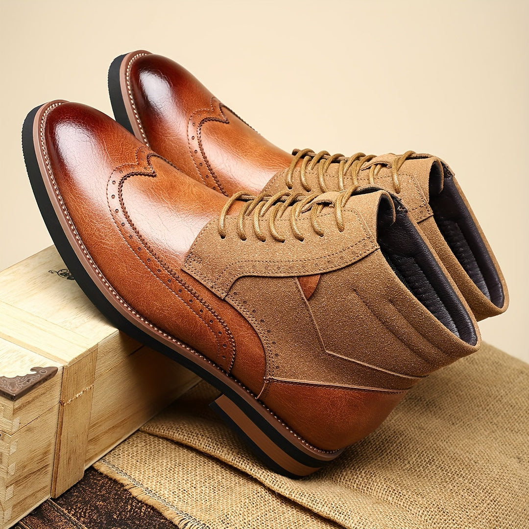 Roland | Klasyczne Botki Wingtip na Kostkę