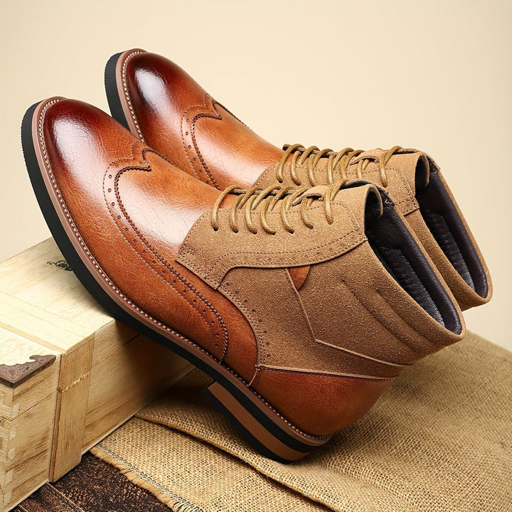 Roland | Klasyczne Botki Wingtip na Kostkę