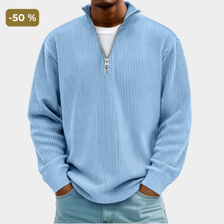 Chase | Stylowy sweter z zamkiem i wysokim kołnierzem