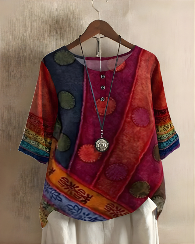 Fiona | Luźna letnia bluzka boho