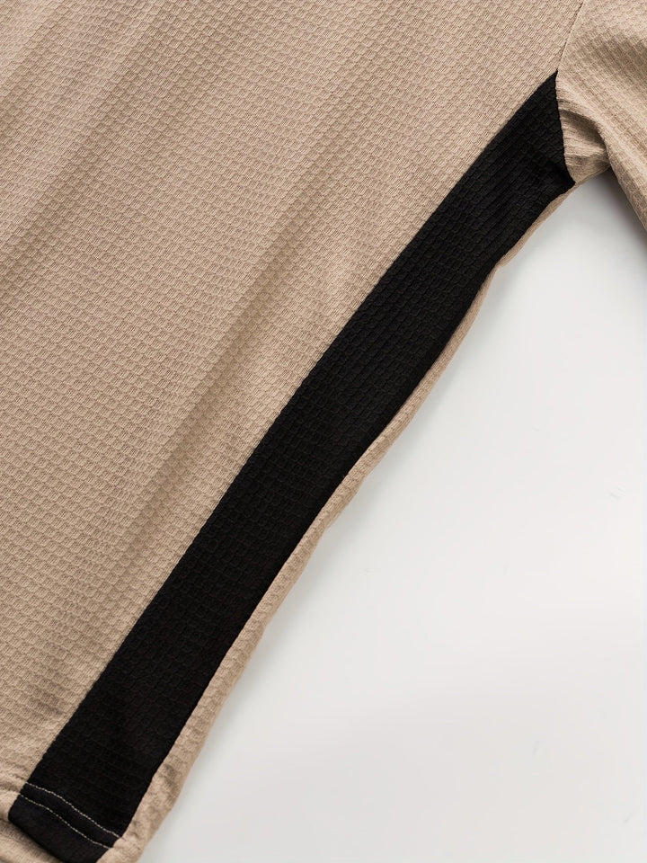 Curtis | Teksturowany Henley z Długim Rękawem